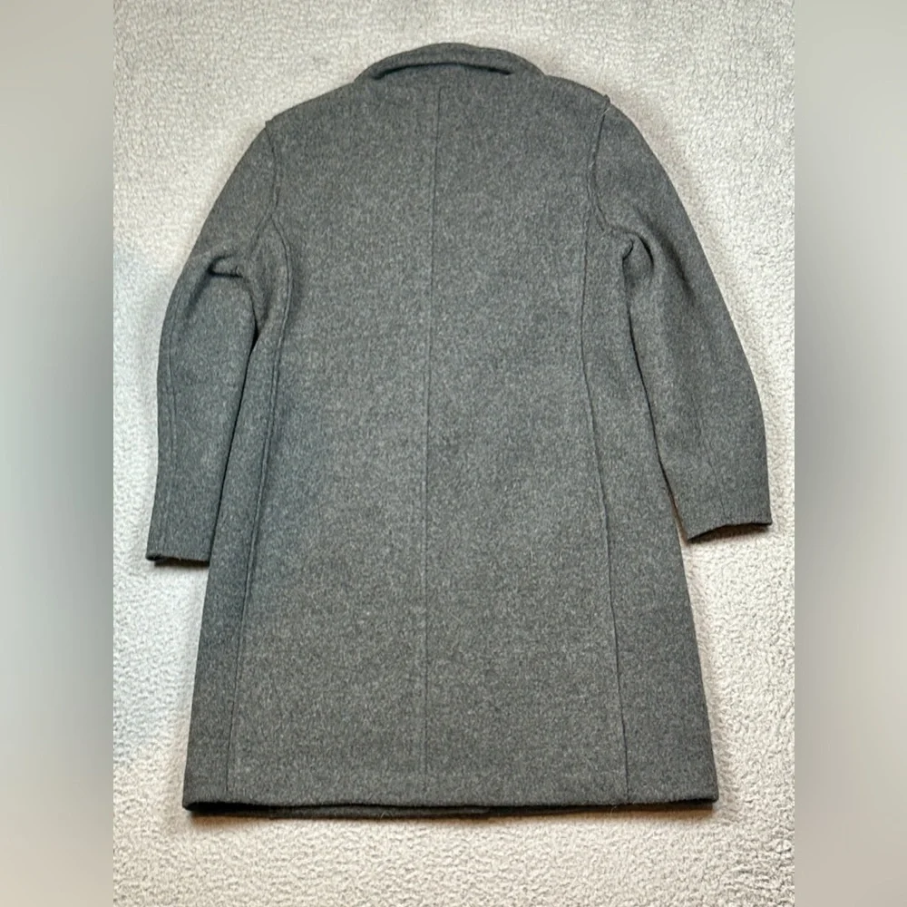 J.Crew Daphne Boiled Wool Topcoat Gray Charcoal Women's Size 4 Classic Coat Chic - Picture 15 of 17